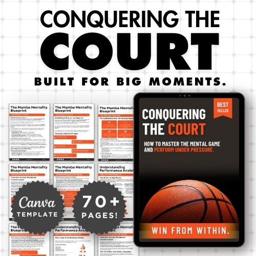 Conquering the Court: The Complete Mental Training System - Fully Editable Template. it solves the problem everyone sees but no one knows how to fix — performance anxiety, inconsistency under pressure, and the mental fragility that holds back even the most skilled players.