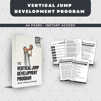 The Vertical Jump Development Program: A fully customizable jump training system designed to increase your players’ vertical by 4–10+ inches while translating gains directly into in-game performance.