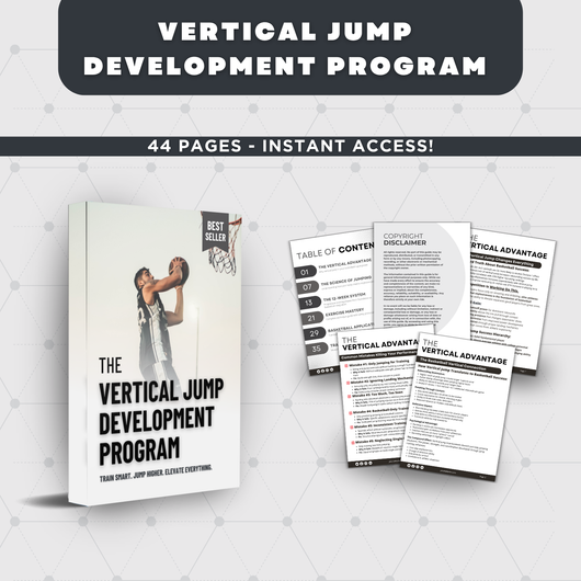 The Vertical Jump Development Program: A fully customizable jump training system designed to increase your players’ vertical by 4–10+ inches while translating gains directly into in-game performance.