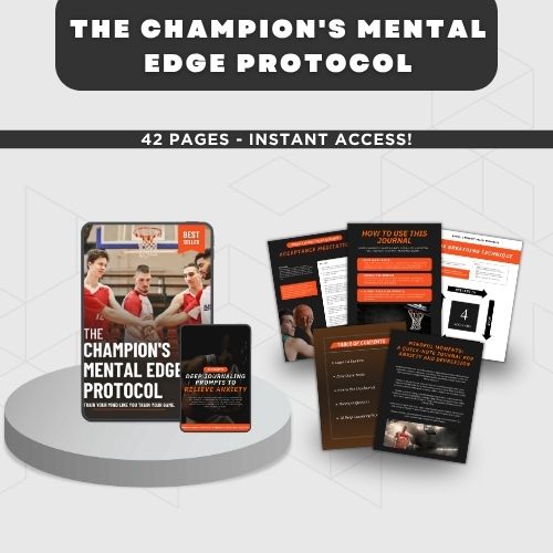 The Champion’s Mental Edge Protocol — a fully editable, coach-designed journal system that helps players conquer performance anxiety, build emotional resilience, and play with consistent confidence.