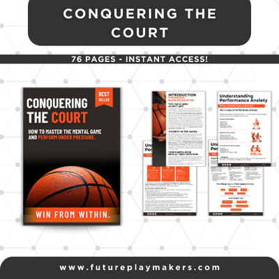 Ultimate Basketball Coaching Bundle - 4 fully editable digital templates including mental game playbook, vertical jump training program, nutrition guide, and recruiting readiness guide for basketball coaches
