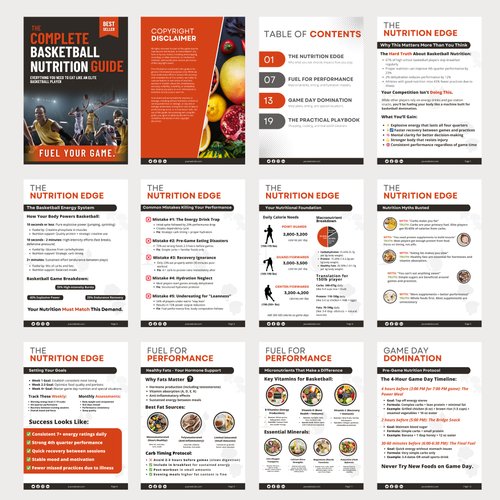The Complete Basketball Nutrition Guide: Fully Editable Template